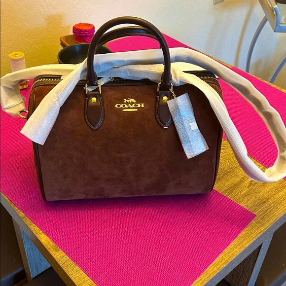 Coach Large suede Rowan , New with tags ONLY Reasonable offers😊 - Picture 1 of 7
